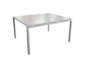 Стол переговоров с подрозетником белый 120х143х76 Steel images