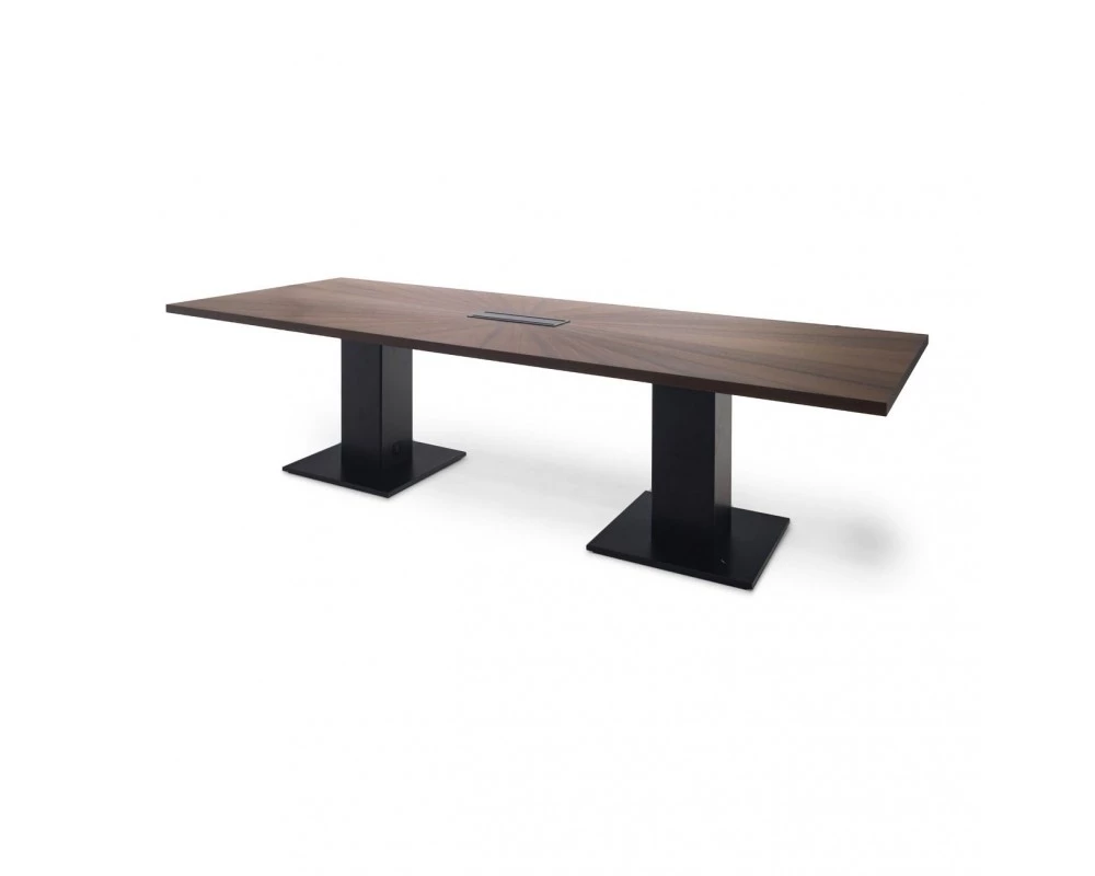 Стол для переговоров L320 320x120x76 Renz/Tesla Эвкалипт морен/Черный