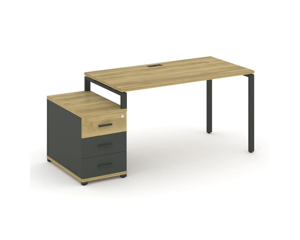 Стол письменный с 1 опорной тумбой CN.SP-302 W 1180/1546x720x750 Concept