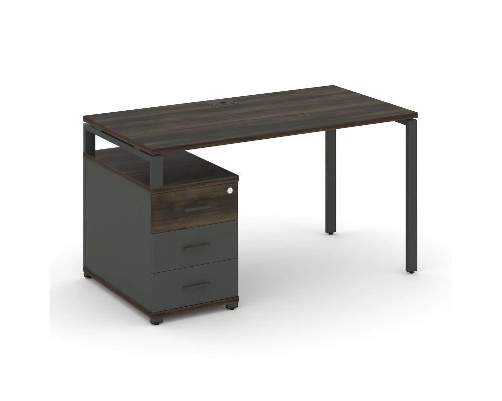 Стол письменный с 1 опорной тумбой CN.SP-302 W 1180/1546x720x750 Concept