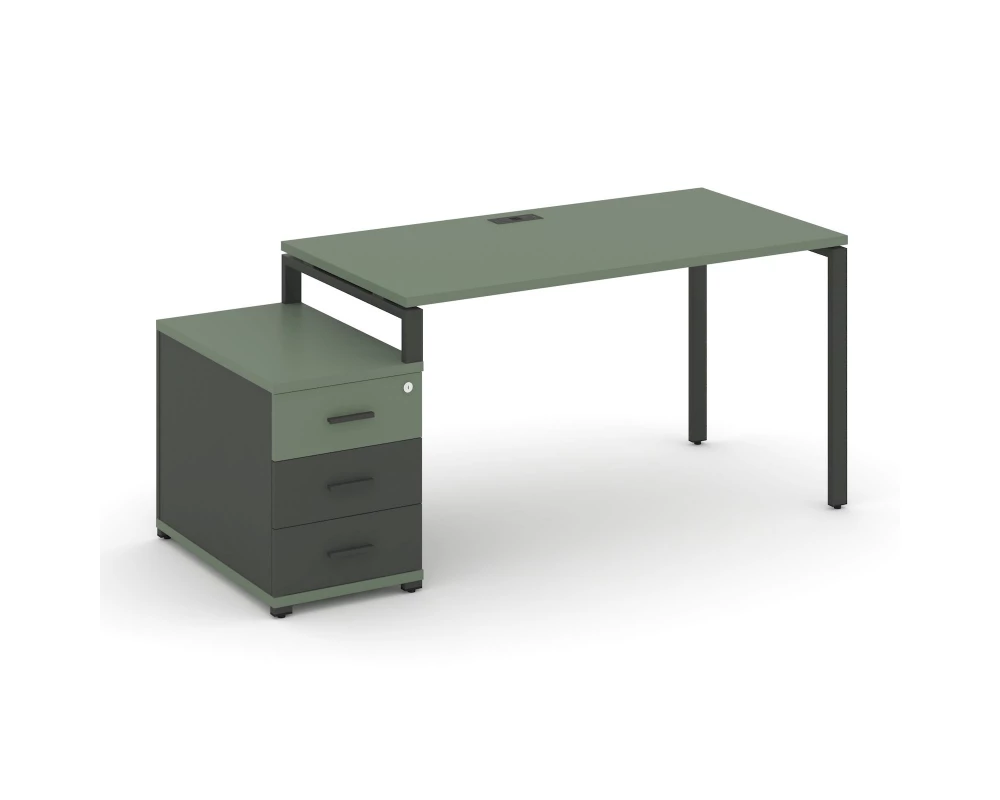 Стол письменный с 1 опорной тумбой CN.SP-302 W 1180/1546x720x750 Concept