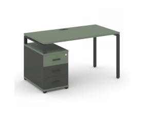 Стол письменный с 1 опорной тумбой CN.SP-302 W 1180/1546x720x750 Concept images