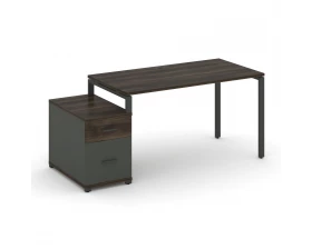 Стол письменный с 1 опорной тумбой CN.SP-308 W 1580/1946x720x750 Concept images