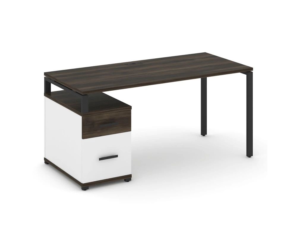 Стол письменный с 1 опорной тумбой CN.SP-308 W 1580/1946x720x750 Concept