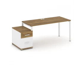 Стол письменный с 1 опорной тумбой CN.SP-308 W 1580/1946x720x750 Concept images