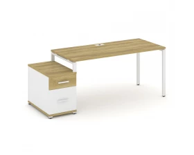 Стол письменный с 1 опорной тумбой CN.SP-308 W 1580/1946x720x750 Concept images