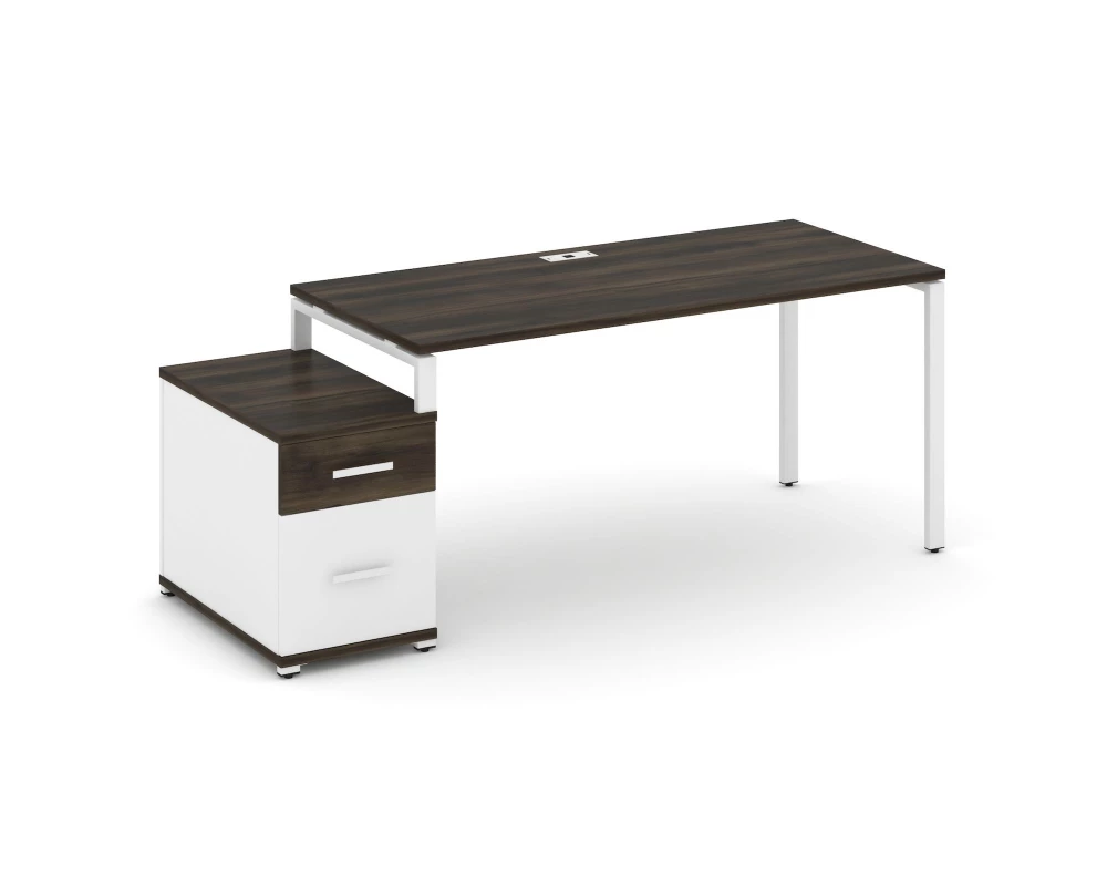 Стол письменный с 1 опорной тумбой CN.SP-308 W 1580/1946x720x750 Concept