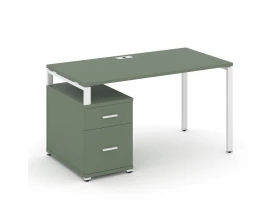 Стол письменный с 1 опорной тумбой CN.SP-308 W 1580/1946x720x750 Concept images