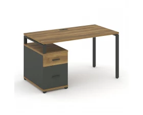 Стол письменный с 1 опорной тумбой CN.SP-308 W 1580/1946x720x750 Concept images