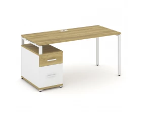 Стол письменный с 1 опорной тумбой CN.SP-308 W 1580/1946x720x750 Concept images