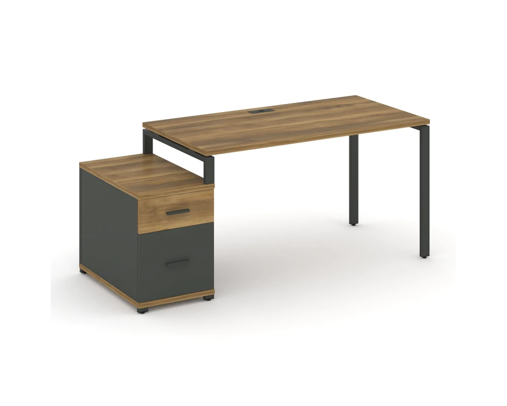 Стол письменный с 1 опорной тумбой CN.SP-308 W 1580/1946x720x750 Concept