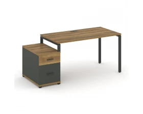 Стол письменный с 1 опорной тумбой CN.SP-308 W 1580/1946x720x750 Concept images