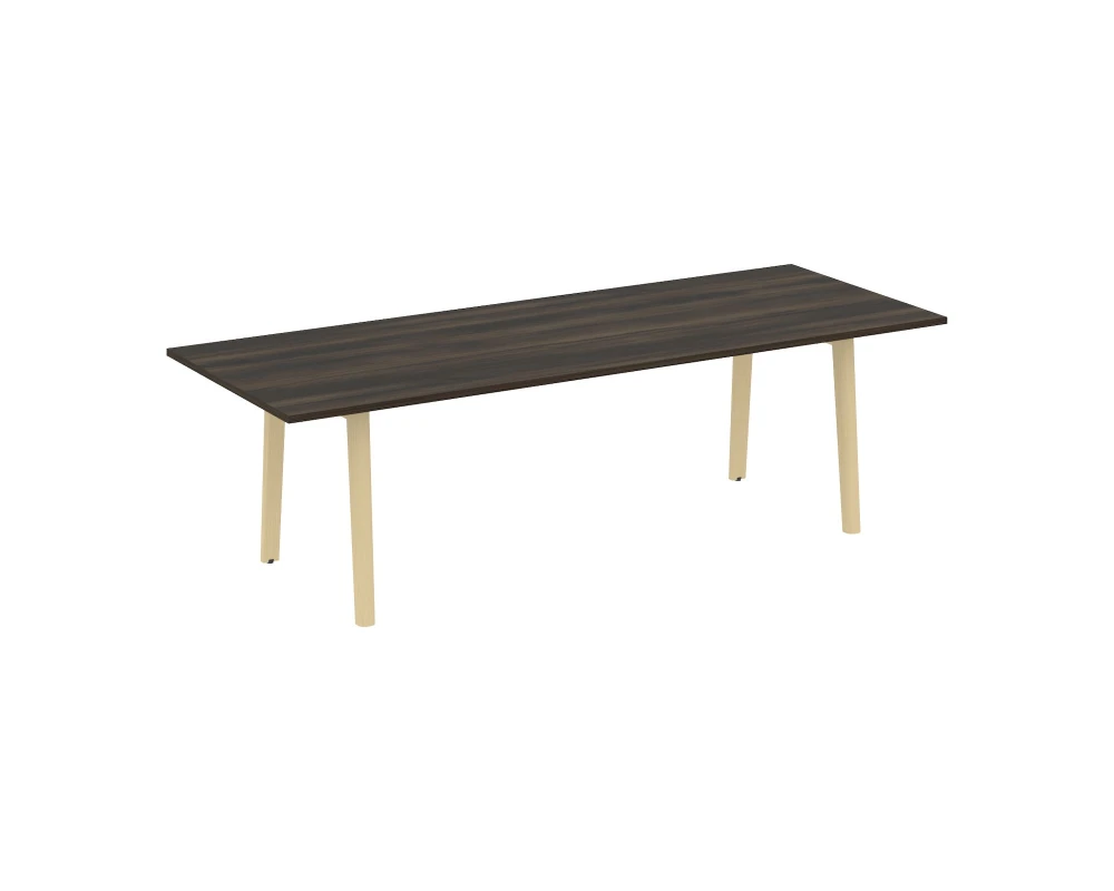 Стол переговорный, опоры - массив дерева 258x98x75 Оникс Вуд Директ / Onix Wood Direct