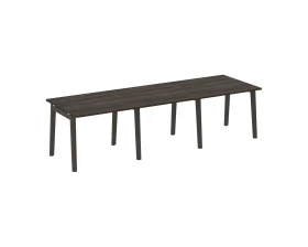 Стол переговорный (3 столешницы), опоры - массив дерева 294x98x75 Оникс Вуд / Onix Wood images