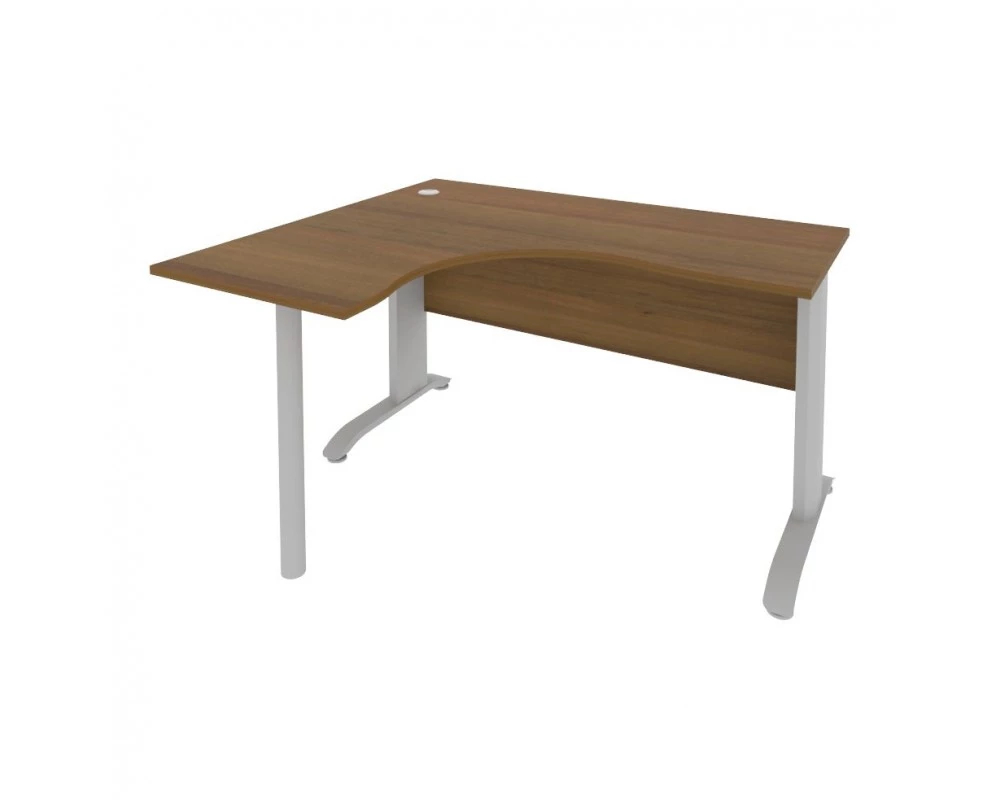 Стол офисный угловой левый металлокаркас 1400x1200x755 Riva