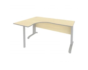 Стол офисный угловой левый металлокаркас 1600x1200x755 Riva images