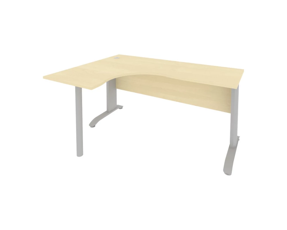 Стол офисный угловой левый металлокаркас 1600x1200x755 Riva