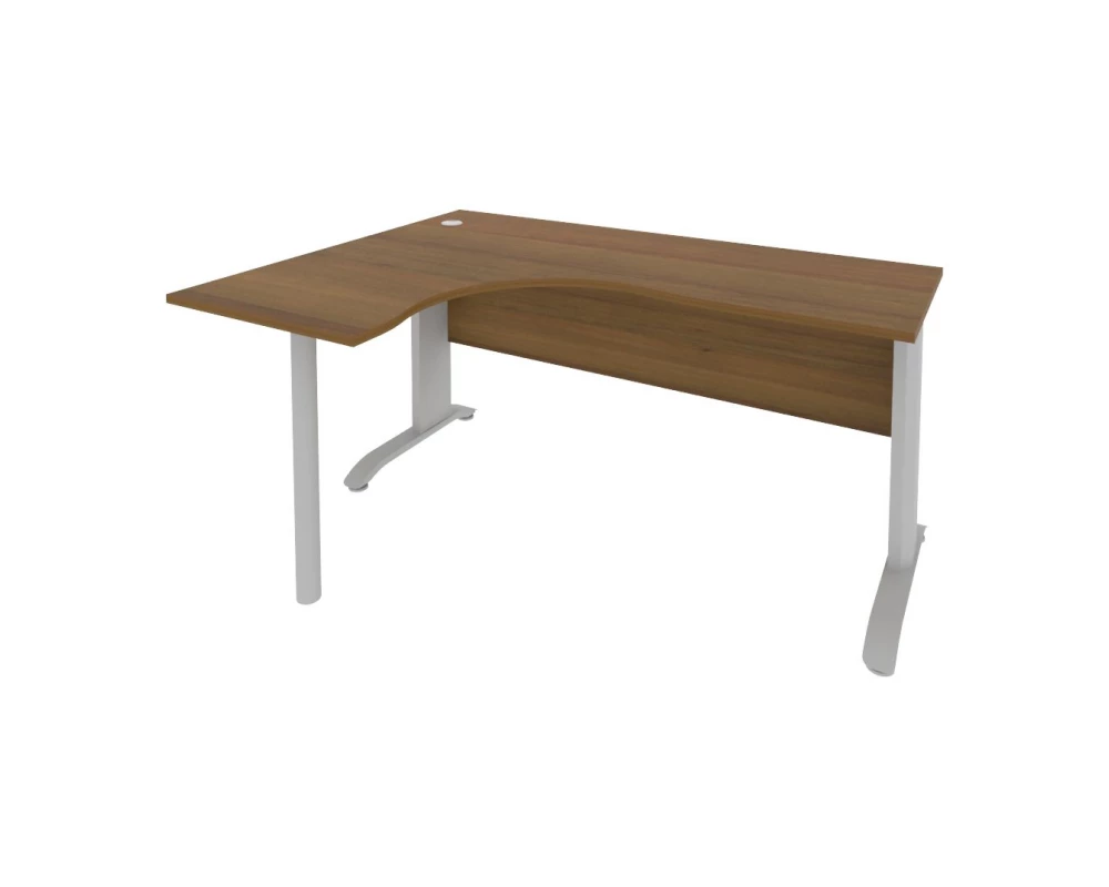 Стол офисный угловой левый металлокаркас 1600x1200x755 Riva