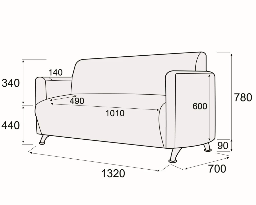 Диван 2-х местный Брикс