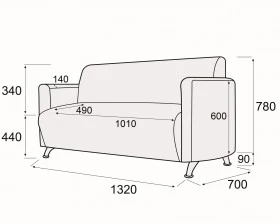 Диван 2-х местный Брикс images