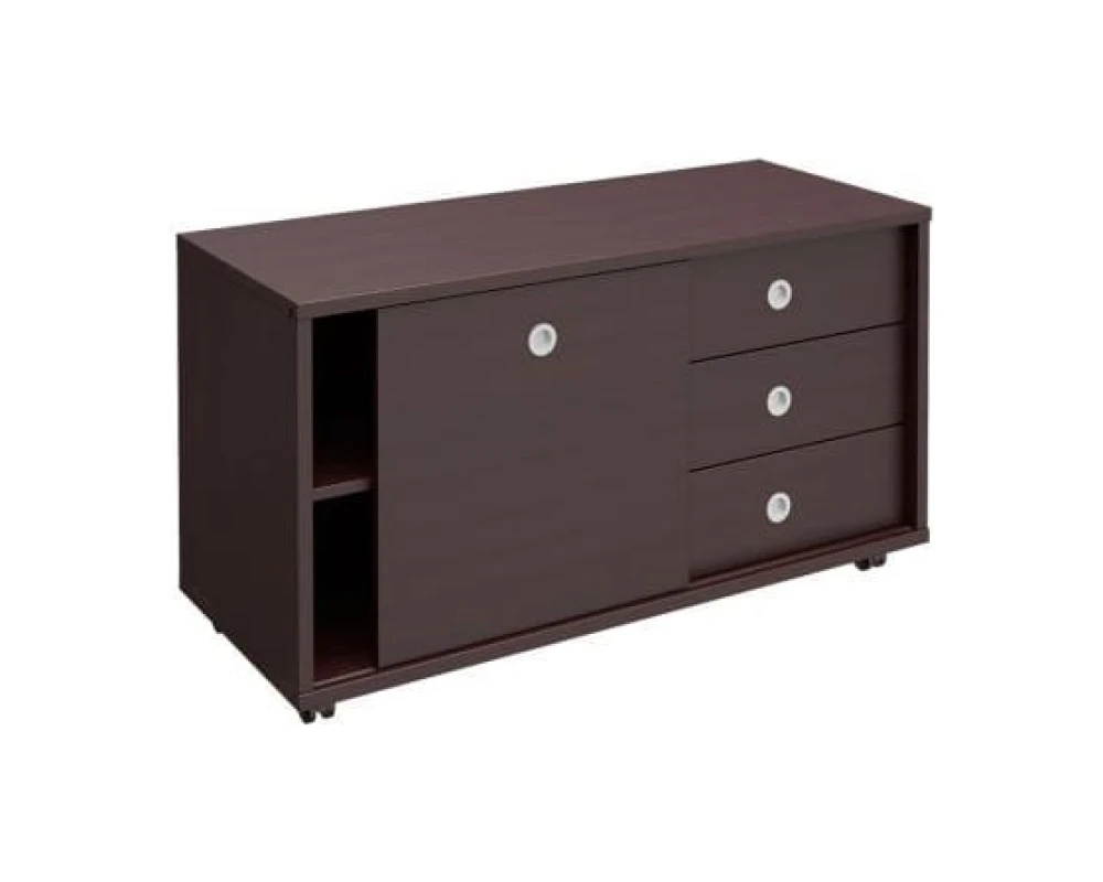 Тумба выкатная 3 ящика без замка дверь купе 120,2x50x66 Born